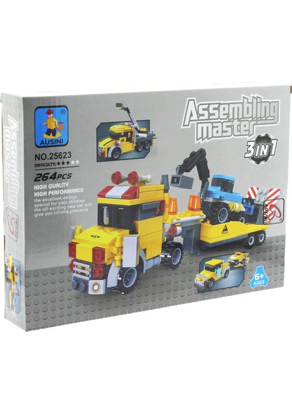 Ausini Assembling Master 3 In 1 264 Parça Çekici Kamyonlar Kız Erkek Çocuk Oyuncak Eğitici Oyuncakla fiyatları