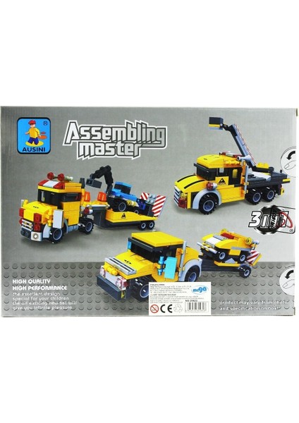 Ausini Assembling Master 3 In 1 264 Parça Çekici Kamyonlar Kız Erkek Çocuk Oyuncak Eğitici Oyuncakla modelleri