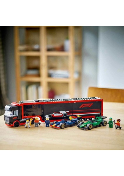LEGO City RB20 ve AMR24 F1 Arabalı F1 Kamyonu 60445 Kız Erkek Çocuk Oyuncak Eğitici Oyuncaklar modelleri