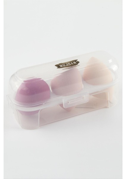 Techmrt 3 Adet Yumurta Kutulu Makyaj Süngeri-Pembe fırsatları