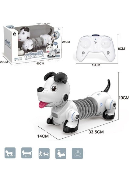 GL-777-603 Uzaktan Kumandalı Işıklı ve Sesli Sevimli Akıllı Köpek Kız Erkek Çocuk Oyuncak Eğitici Oy