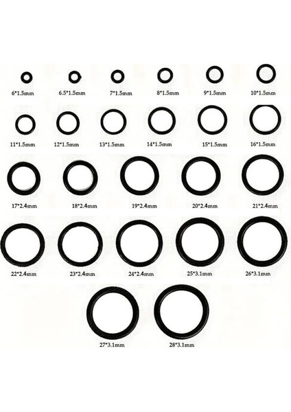 Powermaster PM-28533 800 Parça Kauçuk Conta Halka Seti O-Ring Nitril Nbr Su Geçirmez modelleri