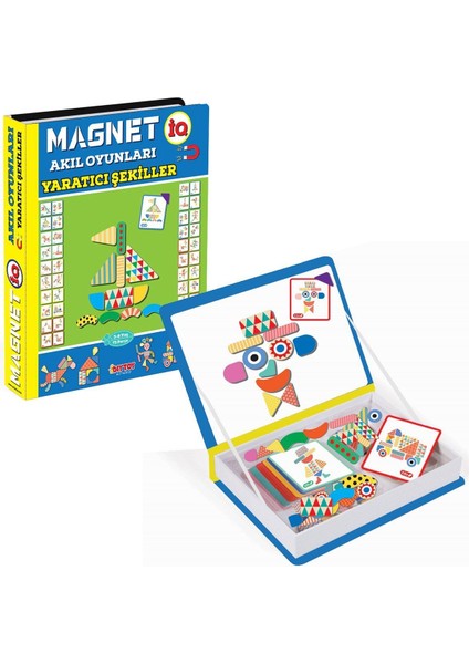 1550 Dıytoy, Magnet Akıl Oyunları - Yaratıcı Şekiller / 3-8 Yaş Kız Erkek Çocuk Oyuncak Eğitici Oyun