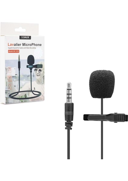 Mikrofon Yaka Telefon Aux 3.5mm 3 Boğumlu Hadron HD-571