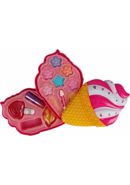Dondurma Şekilli 2 Katlı Makyaj Güzellik Seti Kız Erkek Çocuk Oyuncak Eğitici Oyuncaklar