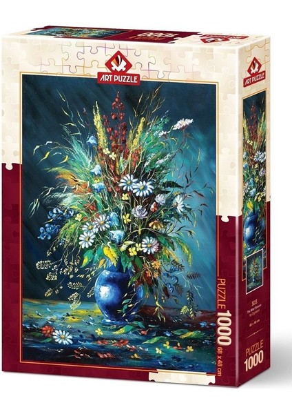 5212 Art Puzzle, Kır Çiçekleri 1000 Parça Puzzle Kız Erkek Çocuk Oyuncak Eğitici Oyuncaklar