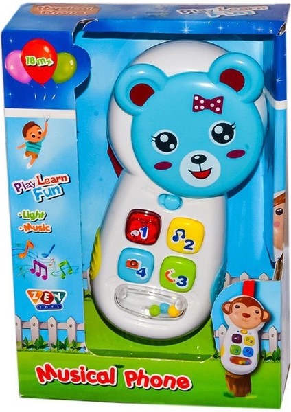 ZEY2023 Müzikli Telefon - Zeytoys Kız Erkek Çocuk Oyuncak Eğitici Oyuncaklar