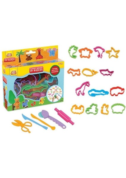 Dede Art Craft Eğlenceli Kalıplar 19 Parça Kız Erkek Çocuk Oyuncak Eğitici Oyuncaklar fiyatları