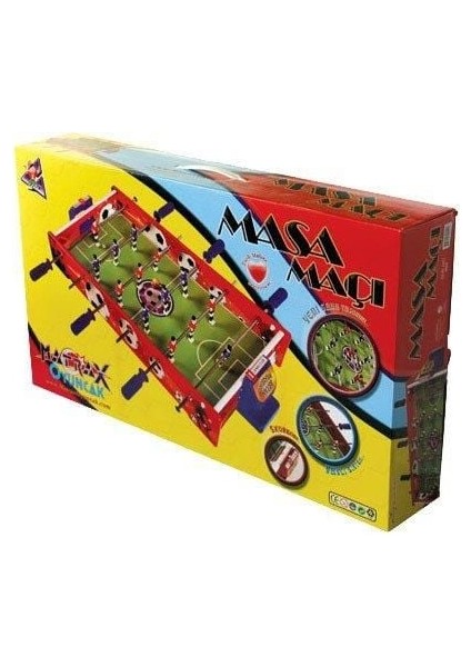 Matrax Akçiçek Oyuncak Ahşap Masa Maçı Futbol Oyunu Langırt Orta Kız Erkek Çocuk Oyuncak Eğitici Oyu