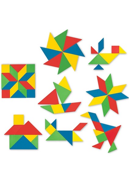 Kutulu Tangram 28 Parça Kız Erkek Çocuk Oyuncak Eğitici Oyuncaklar