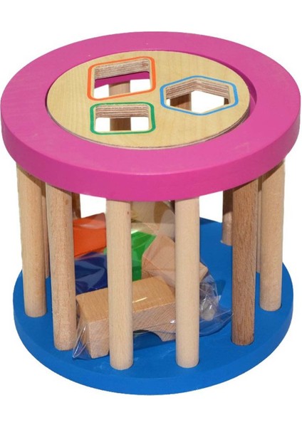 Playwood Eğitici Ahşap Silindir Bultak Kız Erkek Çocuk Oyuncak Eğitici Oyuncaklar