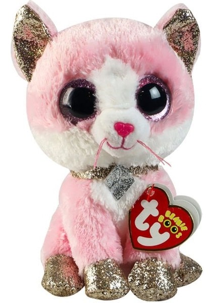 Ty Beanie Boos Pembe Peluş Kedi Fiona 16CM Kız Erkek Çocuk Oyuncak Eğitici Oyuncaklar