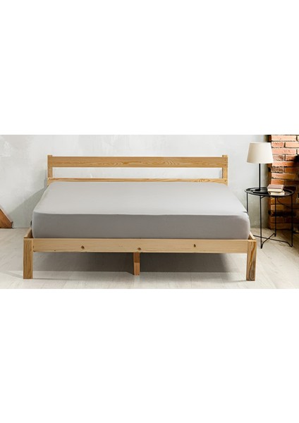 Masif Ahşap Karyola Tek Kişilik 150X200 cm Doğal Ahşap Natural modelleri