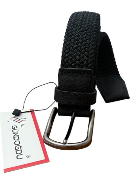 Siyah Elastik Esneyen Deliksiz Örgü Kemer modelleri