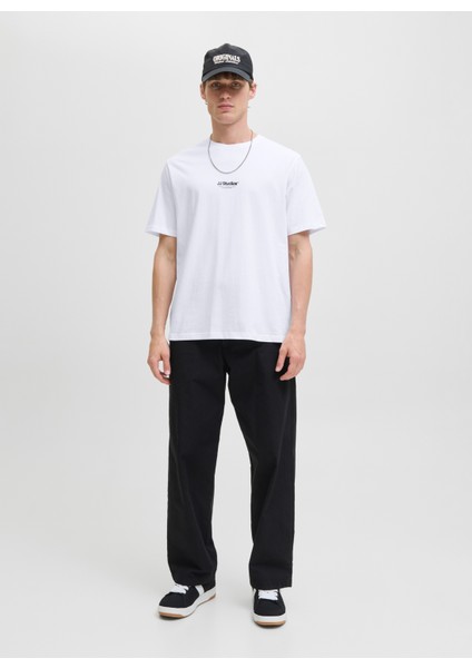 Bisiklet Yaka Beyaz Erkek T-Shirt 12278787_JJESOHO Tee Ss Crew Neck N