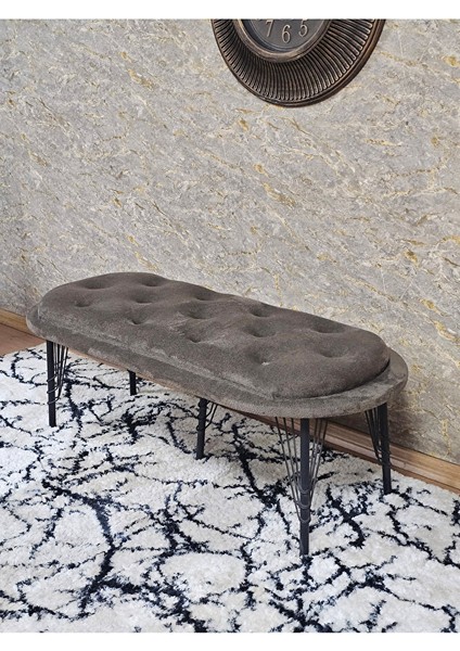 Ufo Oturak Bench - Siyah Boyalı Telli Ayak - Oturak - Bench - Puf - Yatak Ucu Pufu Kahverengi Renk 100 x 50 Boyut/ebat fırsatları