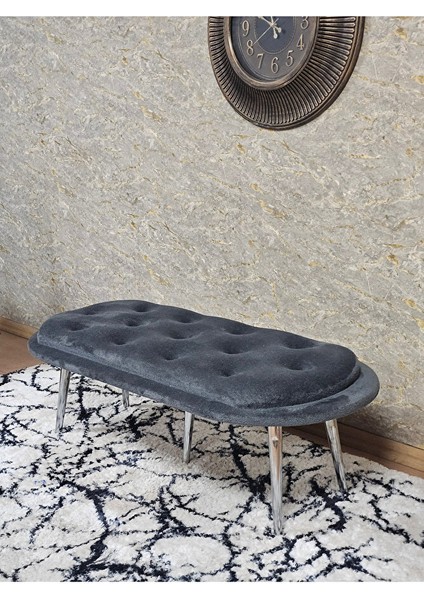 Ufo Oturak Bench - Krom Kaplama Sivriltme Ayak - Oturak - Bench - Puf - Yatak Ucu Pufu Füme Renk 100 x 50 Boyut/ebat fırsatları