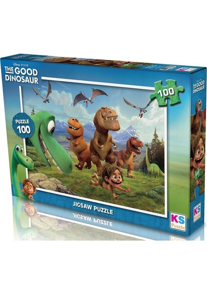 Ks Puzzle 100 Parça Good Dinosaur Kız Erkek Çocuk Oyuncak Eğitici Oyuncaklar