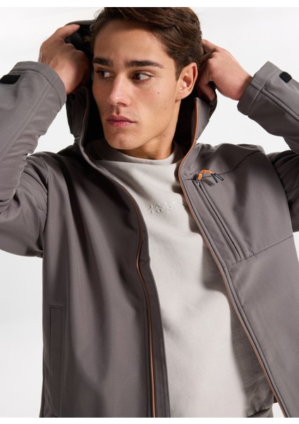 Gri Erkek Mont 12279288_JJTHATCHER Softshell Hood