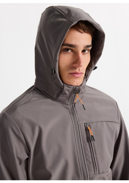 Gri Erkek Mont 12279288_JJTHATCHER Softshell Hood fiyatları