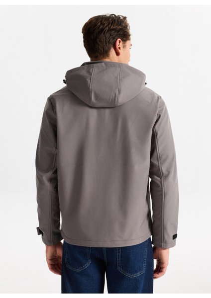 Gri Erkek Mont 12279288_JJTHATCHER Softshell Hood