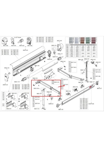 Firmma 06271A01 Sol F45S 300-450CM Tente Kolu Yedek Parça fiyatları