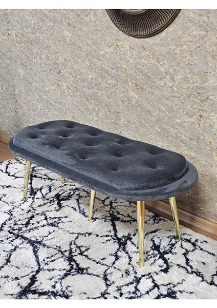Ufo Oturak Bench - Gold Kaplama Sivriltme Ayak - Oturak - Bench - Puf - Yatak Ucu Pufu Füme Renk 100 x 50 Boyut/ebat fırsatları