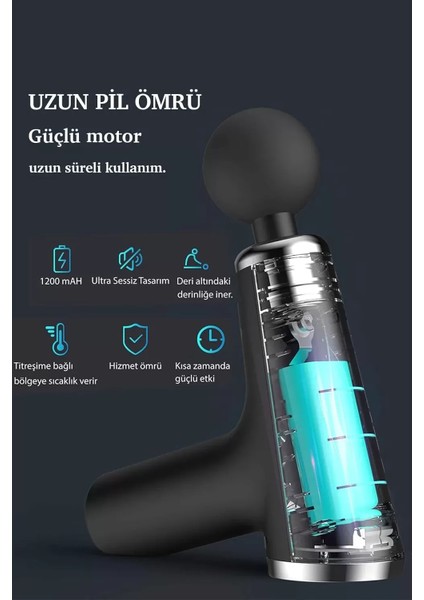 Mini Profesyonel Şarjlı Masaj Aleti 4 Başlıklı Kh-800 (4915) fırsatları