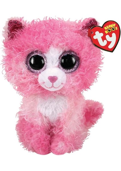 Ty Beanie Boos Peluş Pembe Kırpık Kedi Reagan 15CM Kız Erkek Çocuk Oyuncak Eğitici Oyuncaklar