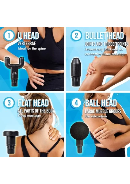 Kablosuz Adaptörlü Masaj Tabancası – Şarjlı Masaj Tabancası KH-320 (4915) indirimleri