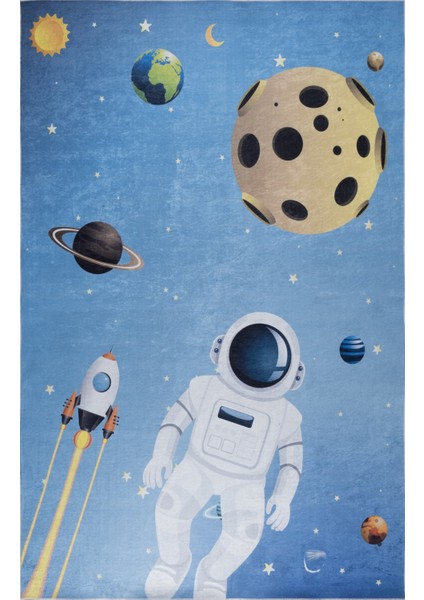 Dijital Baskı Makinada Yıkanabilir Kaymaz Taban Dekoratif Çocuk Odası Halısı 2697