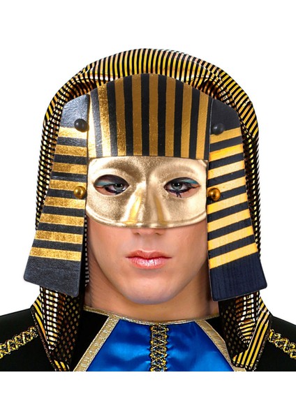 Techmrt Mısırlı Maskesi Lastik Aparatlı Firavun Maskesi 21X23 cm