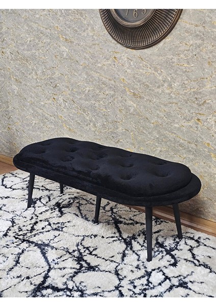 Ufo Oturak Bench - Siyah Boyalı Sivriltme Ayak - Oturak - Bench - Puf - Yatak Ucu Pufu Siyah Renk 100 x 50 Boyut/ebat fırsatları