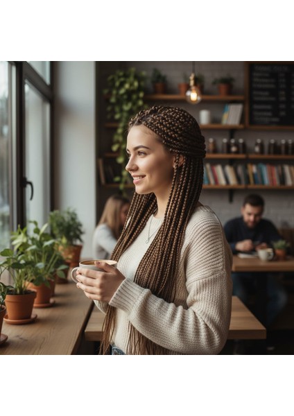 Afrika Örgüsü ve Rasta Için Sentetik Saç / Orta Kumral
