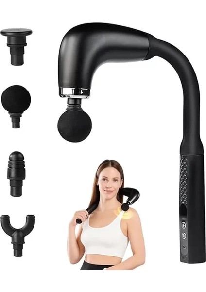 Masaj Çekici, 9 Hızlı Derin Doku Perküsyonu, 4 Başlıklı Uzun Saplı Boyun ve Sırt Masaj Aleti (4915) fiyatları