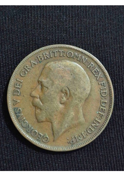1920 Yılı Ingiliz Nadir 1 Penny.; Temiz Durumda Nadir Birleşik Krallık Penny.