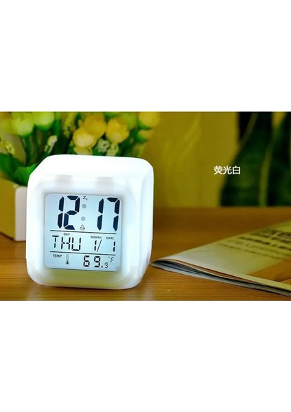 Led Dijital Renkli Masa Saati Alarm Termometre Tarih Masaüstü Saat (4915) indirimleri