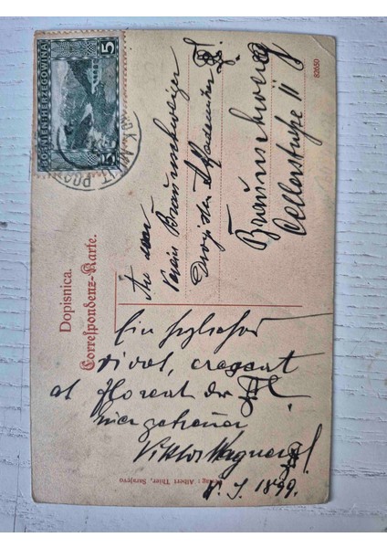 1899 Tarihli Borsa Hersek Türk Ailesi Kartpostal. Orijinal Dönemine Ait Postadan Geçmiş Pullu ve Tarih Yazılı. Çok Nadir Sarayevo Kartpostal. modelleri