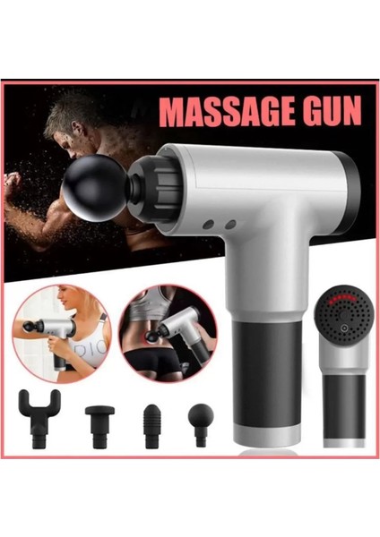 Fascial Gun Rh-320 6 Kademe Hız Ayarlı, 4 Parça Başlıklı, Usb Şarjlı, Masaj Tabanca Aleti (4915) indirimleri