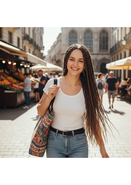 Afrika Örgüsü ve Rasta Için Sentetik Saç / Koyu Kumral