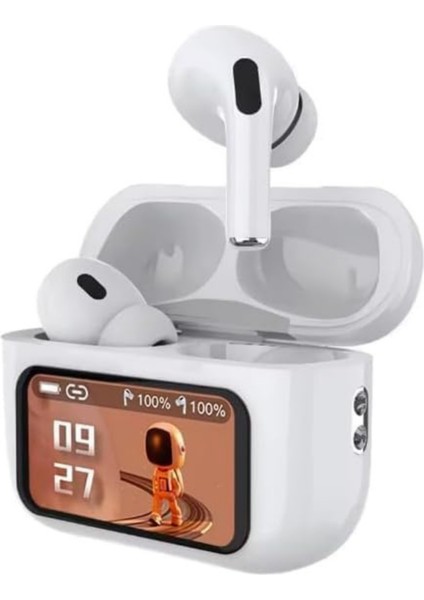 Fulltech FB13 Airbuds 4K Kablosuz Bluetooth Kulaklık Anc+Enc Gürültü Engelleme ve LCD Ekranlı Şarj Kutusu