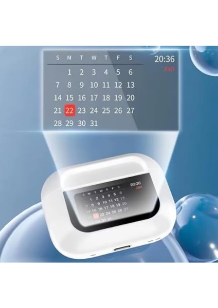 Fulltech FB13 Airbuds 4K Kablosuz Bluetooth Kulaklık Anc+Enc Gürültü Engelleme ve LCD Ekranlı Şarj Kutusu indirimleri