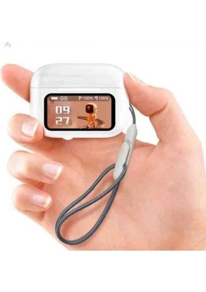 Fulltech FB13 Airbuds 4K Kablosuz Bluetooth Kulaklık Anc+Enc Gürültü Engelleme ve LCD Ekranlı Şarj Kutusu