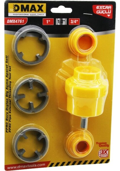 6pcs Plastik Su Borusu Dış Diş Açma Matkap Ucu 1 - 1/2 - 3/4 (4915)