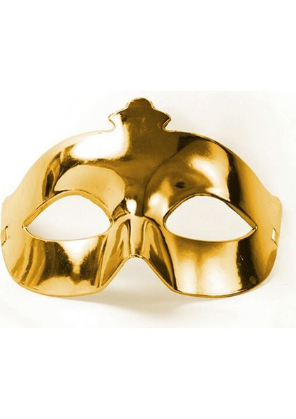 Techmrt Altın Renk Kostüm Partisi Ekstra Parlak Balo Maskesi 15X10 cm
