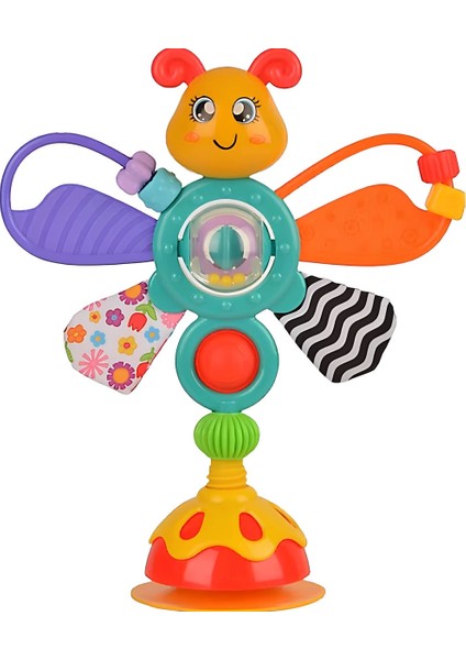 Çıngıraklı Hışırtılı Vantuzlu Sevimli Kelebek Yemek Arkadaşım Kız Erkek Çocuk Oyuncak Eğitici Oyunca