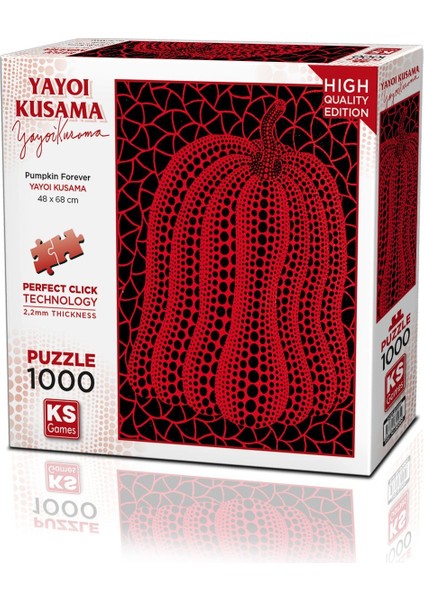 Ks Puzzle 1000 Parçayayoi Kusama Pumpkin Forever Kız Erkek Çocuk Oyuncak Eğitici Oyuncaklar