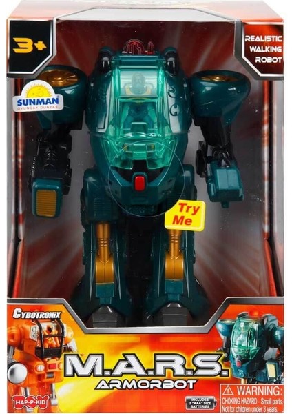 M.a.r.s Sesli ve Işıklı Zırhlı Robot Kız Erkek Çocuk Oyuncak Eğitici Oyuncaklar