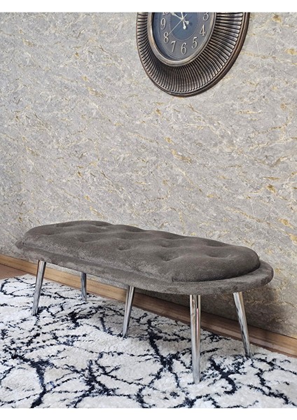 Ufo Oturak Bench - Krom Kaplama Sivriltme Ayak - Oturak - Bench - Puf - Yatak Ucu Pufu Kahverengi Renk 100 x 50 Boyut/ebat fırsatları