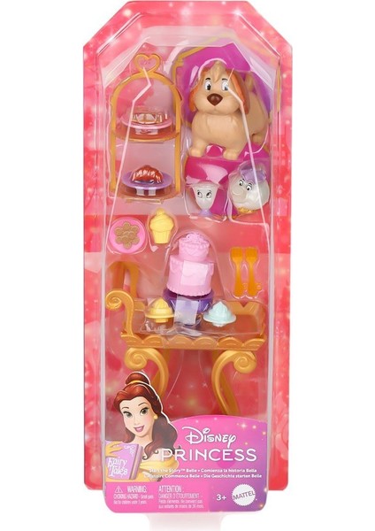HYM34 Disney Prenses Belle ile Çay Saati Oyun Seti - Bebek Dahil Değildir. Kız Erkek Çocuk Oyuncak E